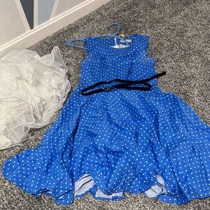 Blue Polka Dot 50's style costume